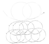 WESIEVYA 10pcs Guitar String Replacement Set E-1st Steel Strings for Acoustic and Electric Guitars Metal Kit for Music Instruments