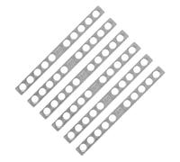 WESIEVYA 10pcs Metal Pickup Mounting Shim for 6-string Electric Guitar Humbucker Pickup Keeper Bars with 10 Holes and 5.2mm Width, Precision Height Calibration for DIY Installation