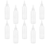 WESIEVYA 10pcs Plastic Squeeze Bottle Pointed Mouth for Hair Perm Liquid Cosmetics Applicator for Lab Dropping and Juice Dispensing