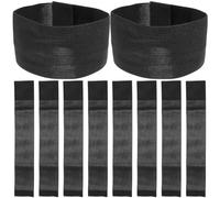 WESIEVYA 10pcs Police Band Funeral Memorial Armband Elastic Wear Resistant Polyester Mourning Armband for Cemeteries and Mourning Events