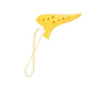 WESIEVYA 12holes Ocarina Instrument Alto Comprehensive Range for Students and Beginners Yellow Design for Boy Girl Music Exploration