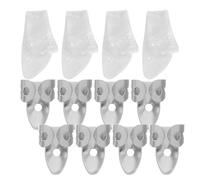 WESIEVYA 12Pcs Guitar Finger Picks Set with 4 White Celluloid Thumb Picks and 8 Silver Metal Index Thumb and Finger Plectrum for Acoustic Electric Guitar Banjo Mandolin and Ukulele Playing