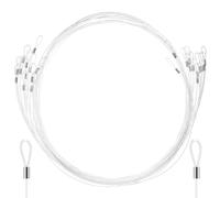 WESIEVYA 12pcs Nylon Hanging Line with Double-Ended Loops Silver Heavy Duty Picture Wire Universal Hanging Solution for Wedding and Craft Projects