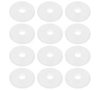 WESIEVYA 12pcs Split Pipe Cover Plates for Faucets and Shower Heads, White Abs Material with Self-Adhesive Feature, Round Radiator Pipe Collars for Kitchen and Bathroom Renovations, Modern