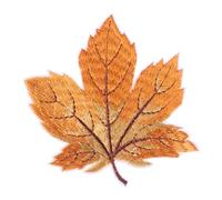 WESIEVYA 12pcs Yellow Embroidery Maple Leaf Patches for Clothing, Easy to Use DIY Sewing Accessories with Wireless Stitch, for Garment Decoration and Craft Projects