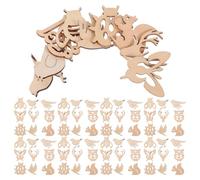 WESIEVYA 150pcs Unfinished Wooden Animal Shaped Cutouts for DIY Crafting and Home Decor, Mixed Style Wood Slices, Creative Decorative Wooden Animal Shapes and DIY Projects Assorted Style