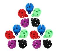 WESIEVYA 15Pcs Silicone Fishing Rod Storage Clips with Hook Hole Multi-Color Fishing Pole Holder Straps Portable Rod Fixing Balls and Travel