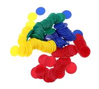 WESIEVYA 160pcs Plastic Poker Chips Counting Discs for Educational Math Learning Tokens Bingo Game Props Classroom Incentives Student Awards with Vivid Colors Design