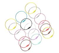 WESIEVYA 16pcs Stainless Steel Wire Keychains Cable Rings with Connectors Id Tag Holder Protect E-tag from Getting Wet Sturdy Keyring Accessories for Everyday Use Random Random Color