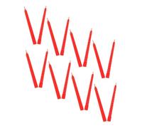 WESIEVYA 18Pcs Red Miniature Plastic Taper Candles for Dollhouse Decor, Dollhouse Taper Candle Accessories for Mini House Scene Layout and Romantic Dinner Props