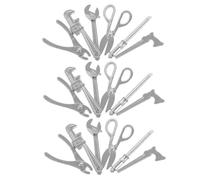WESIEVYA 18pcs Scale Metal Wrench Pliers Hammer for Dollhouse Maintenance Collectors Party Decoration Accessories