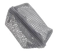 WESIEVYA 1pc Bag Fashionable Makeup Storage Wallet Mesh Cosmetic Purse for Travel Business and School Use for Earphones and Items Deep