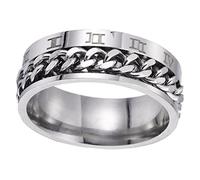 WESIEVYA 1pc Chic Roman Numerals Titanium Steel Chain for Unisex Creative Jewelry Comfortable Wear for Weddings Engagements and Parties