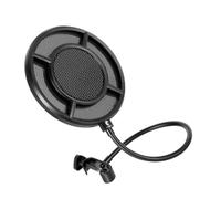 WESIEVYA 1pc Microphone Filter Windproof Cover for Recording Mic Shield Strong Toughness and Bending Resistance Easy to Install and Rotate Suitable for Various Microphones Black