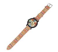 WESIEVYA 1pc Stylish Wood Grain Quartz Watch for Men Leather Strap Elegant and Wristwatch for Casual and Formal Occasions for Students and Friends