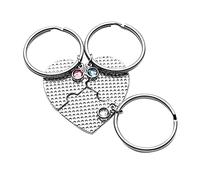 WESIEVYA 1set Adorable Heart Puzzle Keychain Jigsaw Key Pendants for Friends Stylish Bag Accessories Lightweight Design for Easy Carrying