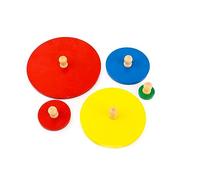 WESIEVYA 1Set Colorful Circular Geometry Panel Grab Board Puzzle Early Educational Math Insets for Cognitive Shape Recognition Game for Imagination Coordination Development