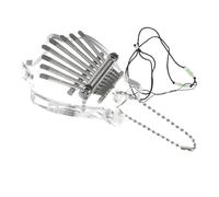 WESIEVYA 1set Key Transparent Kalimba Thumb Piano Portable Instrument for Easy Playing Sweet Melodies for Travel and Beginners