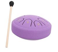 WESIEVYA 1set Steel Tongue Drum Meditation Percussion Instrument with Mallet and Colorfast Steel Drum for Beginners and Music for Relaxation and Creativity