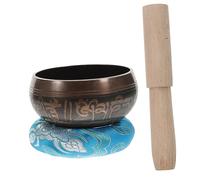 WESIEVYA 1set Tibetan Singing Bowl with Stick Meditation Sound Bowl for Yoga and Relaxation Portable for Spiritual Clarity and Peace of Mind Random Style