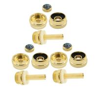 WESIEVYA 1set Trumpet Piston Button Buckles Musical Instrument Tools Gold Trim Abalone Installation Accessory for Trumpet Performance