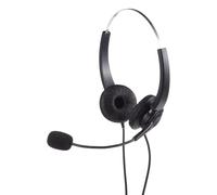 WESIEVYA 2-in-1 USB Headset with Rotating Microphone and Volume Control, Black Head-mounted Headphone for Computer and Mobile Phone Use, for Business, Online Meetings, Gaming and Learning