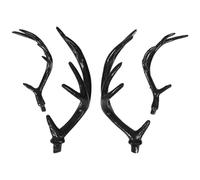WESIEVYA 2 Pairs Realistic Deer Antlers Headband DIY Halloween Costume Accessories Flexible Black Medium and Large Faux Antlers for Women Reindeer Party Cosplay Hair Decor