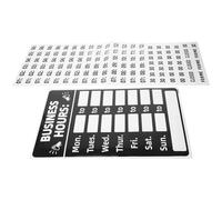 WESIEVYA 2 Pcs Store Operation Hours Sign Pvc Business Opening and Closed Sign Easy to Remove Assorted Colour Remind and Inform Customers for Store Grand Opening and Other Smooth Surfaces