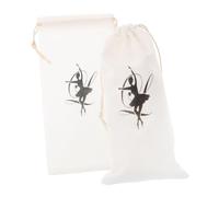 WESIEVYA 2-Piece Black Dance Shoes Bag Ballet Dance Bag Women's Ballet Shoe Carrier Drawstring Closure