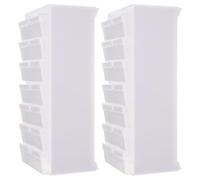 WESIEVYA 2 Set Trading Card Storage Boxes with Plastic Material, Independent Slots and Flexible Dividers for Football and Trading Cards, for Home and Travel Use with Ample Space