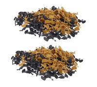 WESIEVYA 200pcs Mini Toy Soldiers Action Figures Medieval Army Models for Boys and Girls and Collectors, Realistic Small People Crafts in Grey and Gold, for Sand Table Scenes and War Playsets