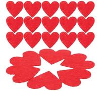 WESIEVYA 200pcs Red Felt Heart Patches Embroidery Appliques for DIY Handmade Crafts, Good Decorative Effect and Not Easy to Fade, for Sewing, Hair Clip Applique, and Craft Hearts Decoration