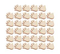 WESIEVYA 200pcs Wooden Hand Panel Cutouts for DIY Woodcrafts with Splinterfree Surface and Comfortable Grip, Beige Palm-Shaped Pieces for Photography Props and Teaching Models