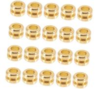 WESIEVYA 20pcs Metal Guitar String Tail Beads Replacement Parts for Folk and Classical Acoustic Guitar Practical String Accessories and Maintenance