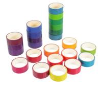 WESIEVYA 24 Rolls Mm24 Solid Colour DIY Washi Tape Set for Scrapbooking