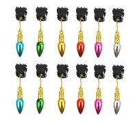 WESIEVYA 24pcs Beard Bell Clips for Hair and Beard, Plastic Reusable Stylish Whisker Ornaments, Easy to Attach Facial Hair Decor for Men in Christmas or Party Decorations Random Color