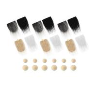 WESIEVYA 24pcs Gnome Beard Set for DIY Christmas Party Decoration, Comfortable Polyester and Wooden Beards with Wood Beads, Quick Installation and Removal, Festive Santa Claus Styling