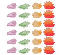 WESIEVYA 24pcs Mini Colorful Shells for Crafts: Luminous Mini Ocean Resin Shells, Landscape Conch Decorations for Swimming Pool Or Treasure Hunt