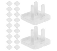 WESIEVYA 24pcs Plastic Electrical Outlet Covers for 3-Prong 15a Power Outlets, Easy to Install Socket Safety Caps with Built-in Pull Ring, Prevents Accidental Contact, for Bedroom