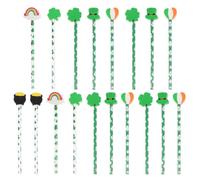 WESIEVYA 24pcs Saint Patrick's Day Wooden Pencils Safe and Protecting the Lead Mixed Style Portable Pencils for Office and Home Use, for Artists and Teachers