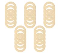 WESIEVYA 25pcs Natural Unfinished Wooden Rings for Jewelry Making Smooth DIY Macrame Rings and Pendants for Crafts Wall Hangers Bohemian Lace and Home Decor