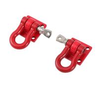 WESIEVYA 2pc Universal Red U Shape Metal Tow Hook with Adjustable Ring Design, Easy to Install Track Racing Style Decoration for Car, Suv, and Truck Exterior Accessories