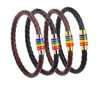 WESIEVYA 2pcs Adjustable Brown Leather Bracelets for Men and Women, Easy to Put and Take, Fresh Style Simplicity, for Birthday Or Occasion
