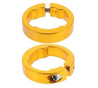 WESIEVYA 2pcs Aluminum Bike Handlebar Clamping Rings 8mm Locking Grip Rings for Mountain and Road Bikes Golden Reliable Fixing Accessory for Enhanced Riding Stability and Comfort