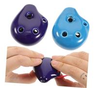 WESIEVYA 2pcs Beginner Musical Instrument Hand-painted Straw-fired Ocarina Alto c Random Color