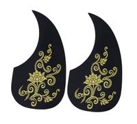 WESIEVYA 2pcs Comma Shape Guitar Sticker Set for 40/41 Inch Acoustic Guitar - Sturdy PVC