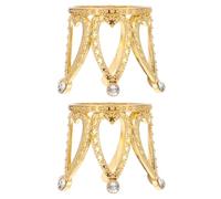 WESIEVYA 2pcs Crystal Ball Display Decoration Zinc Alloy Stand Pedestal Stylish Attractive Base Holder for Indoor and Outdoor Use with Holding and Displaying Function