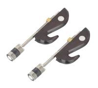 WESIEVYA 2pcs Ebony Inlaid Wooden Erhu Bow Accessories with Iron Screw Tip, Replacement Wooden Bow for Erhu Instrument, Suitable for Traditional Chinese Violin Performance