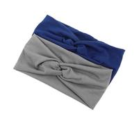 WESIEVYA 2pcs Elastic Solid Headbands for Women Wide Turban Headband Hair Twist Yoga Workout Accessory