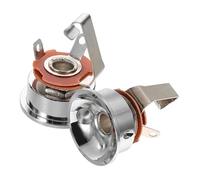 WESIEVYA 2pcs Electric Guitar Jack Plate Silver Input Jack Socket Fittings for Guitar Bass Accessories Precision Transmission for Authentic Sound